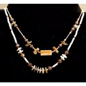 **Vintage Unique Lot Dainty Very Smooth Shell MOP Necklaces Beads and Chips**